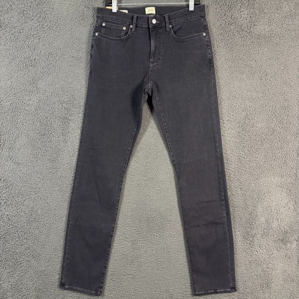 J Crew Jeans Mens 31x34 Black 484 Slim Fit Stretch Denim Pants NWT